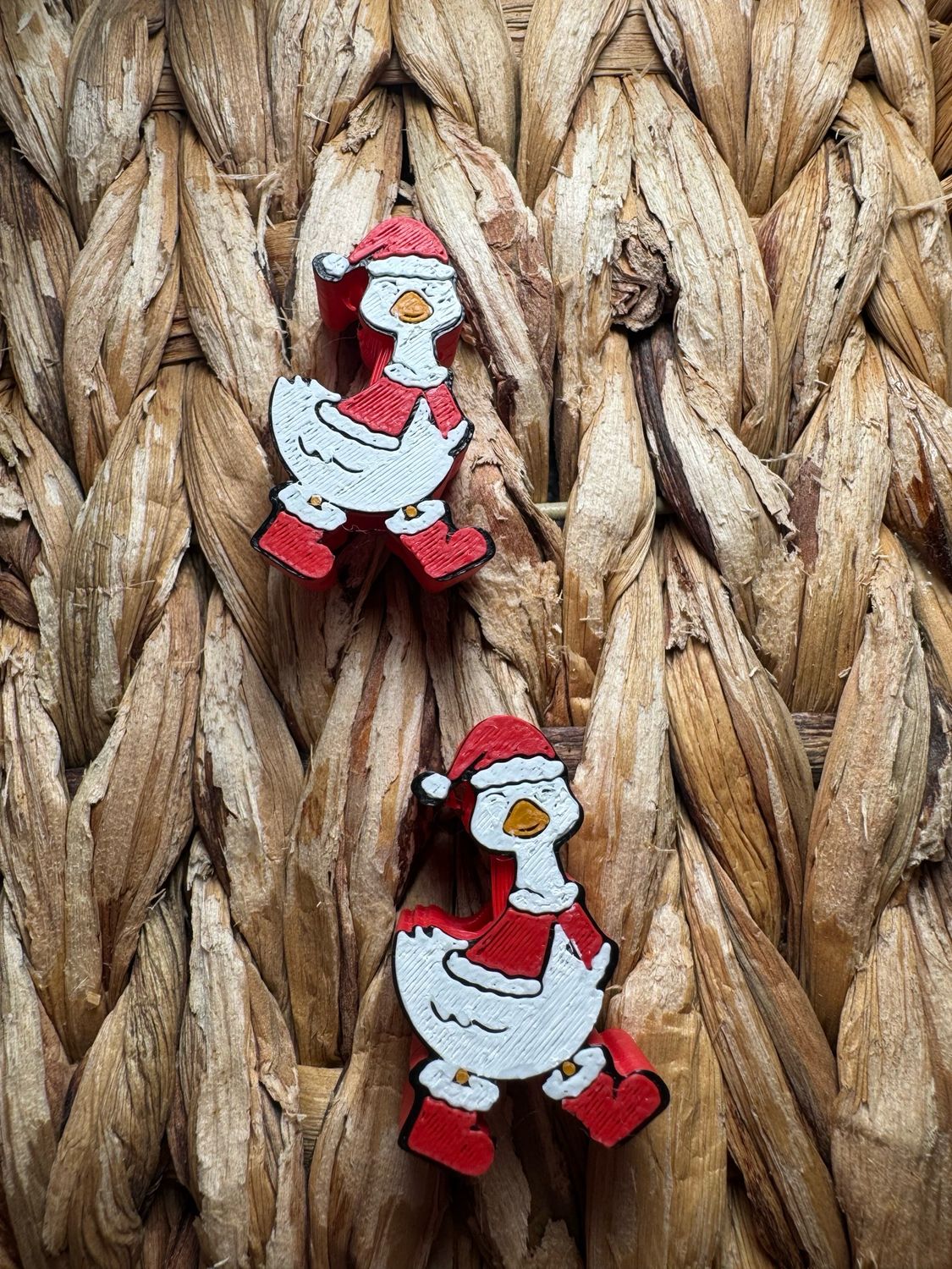 Christmas Duck 3d Printed Straw Topper 