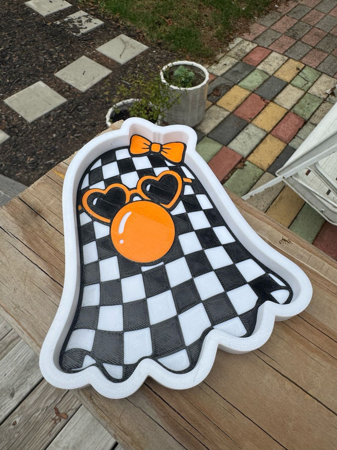 Plaid Ghost 3d Printed Trinket Tray