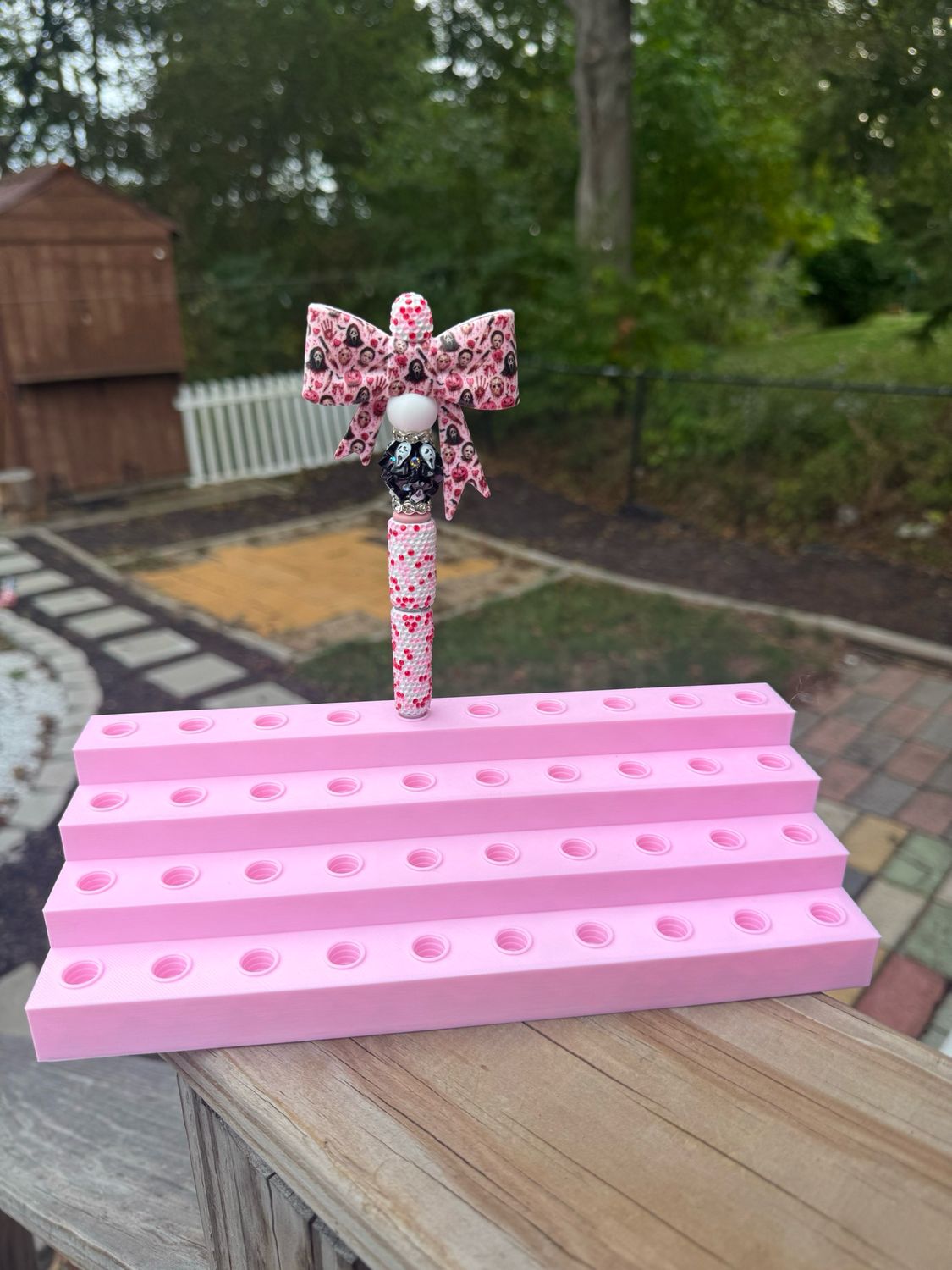 Pink 3d Printed Pen Stand