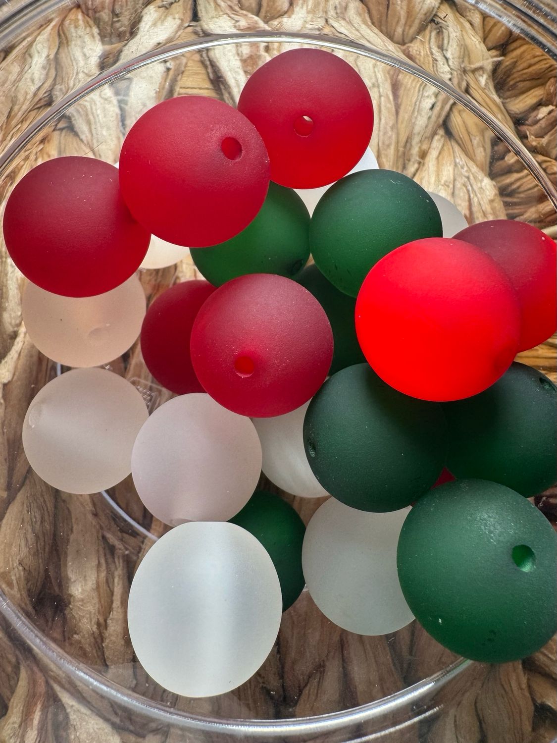 Bulk Bag-20mm Christmas Frosted Bag-25pc