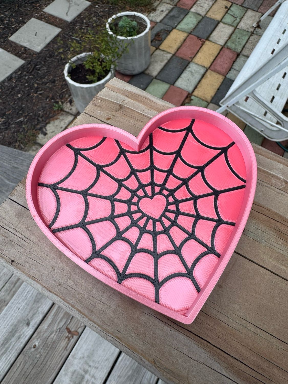 Dark Pink Spidey 3d Printed Trinket Tray