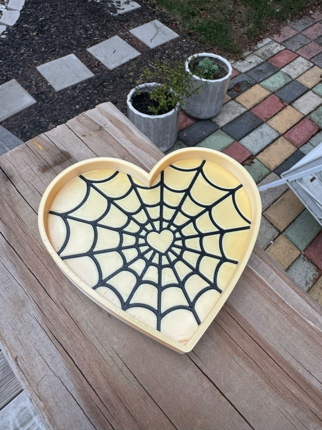 Yellow Spidey 3d Printed Trinket Tray