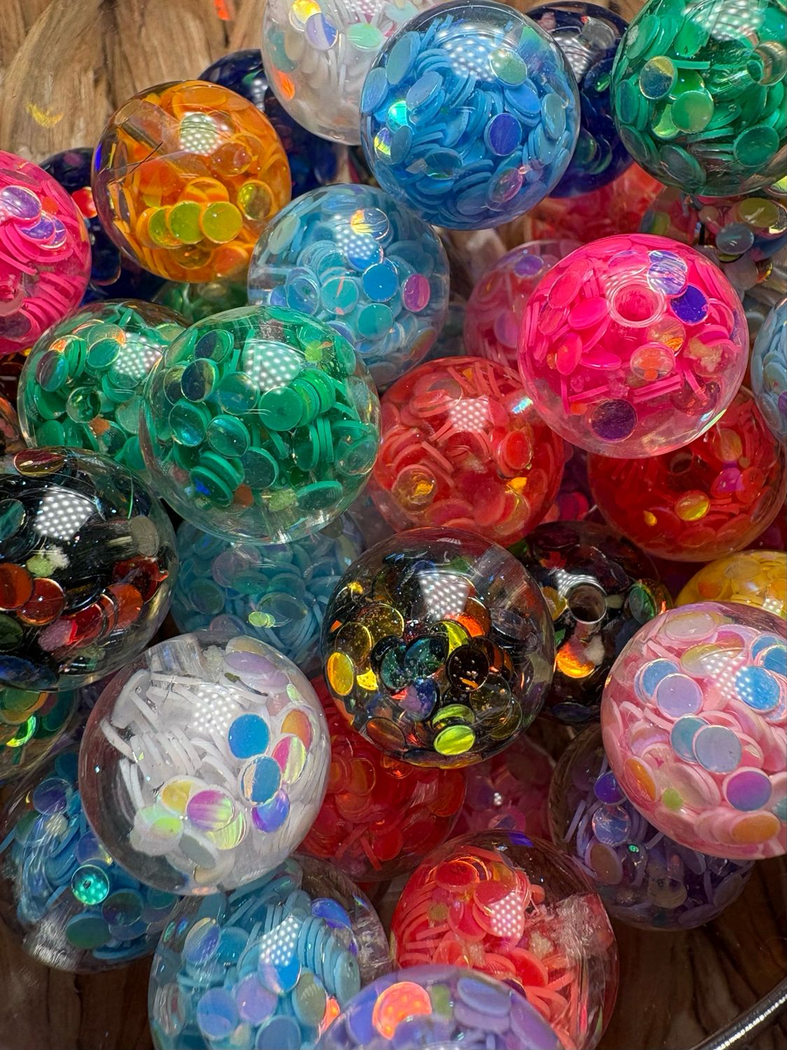 Bulk Bag- 15mm Colorful Confetti-50pc