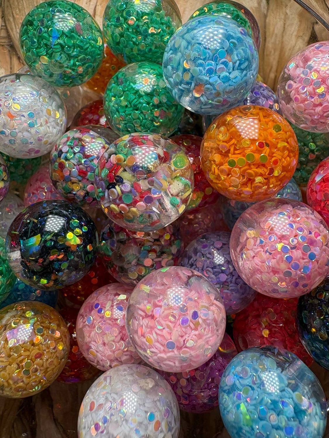 Bulk Bag- 15mm Colorful Confetti-50pc