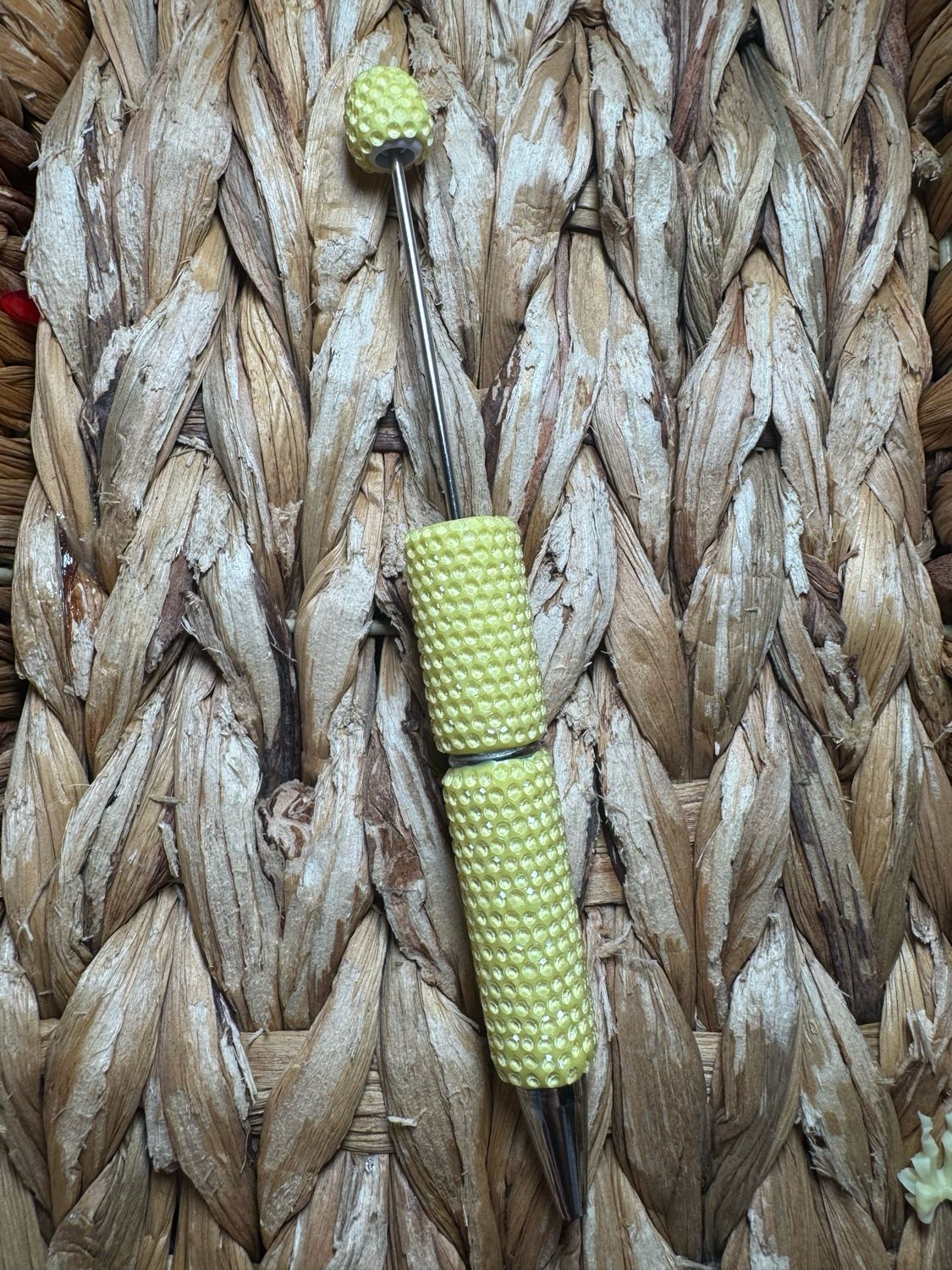 Light Yellow AB Rhinestone Pen