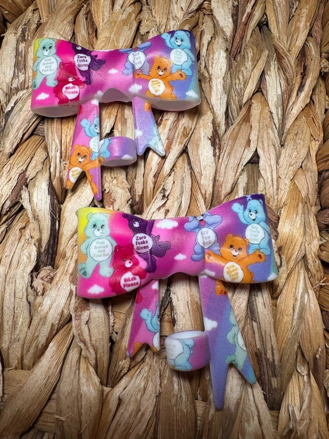 Swear Bears Bow Straw Topper  (TSC Exclusive)