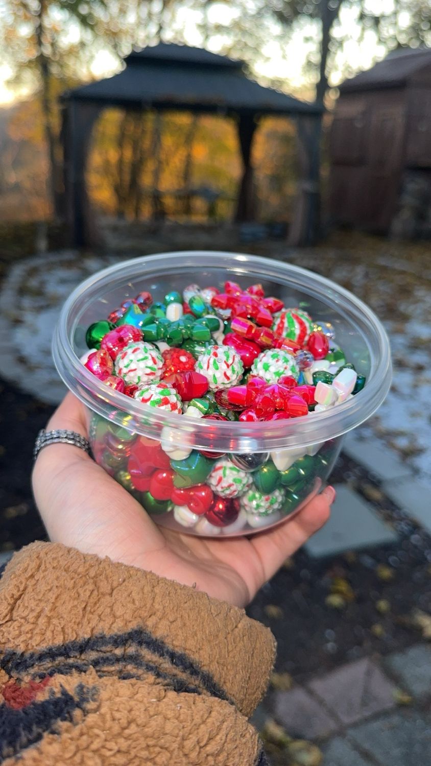 Christmas Bead Bucket