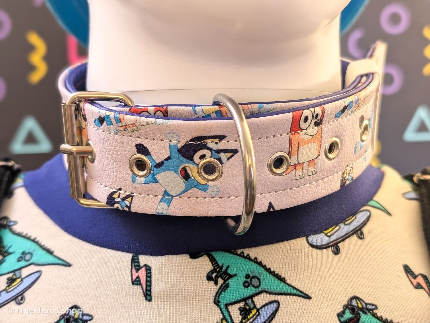 Blue Dog and Bongo Lavender - Faux Leather Collar