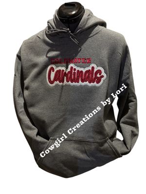 Coldwater Cardinals Glitter Logo Hoodie