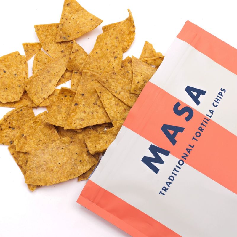 Masa traditional tortilla chips, 5oz bag case
