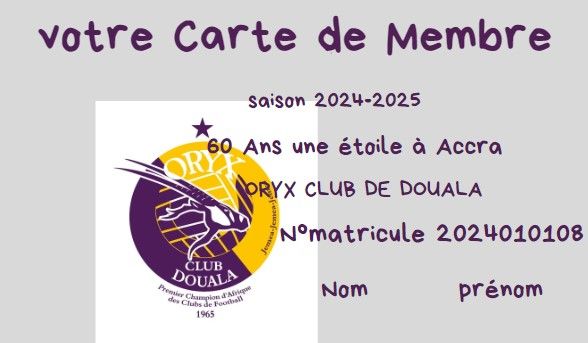 Carte de Membre Classique@