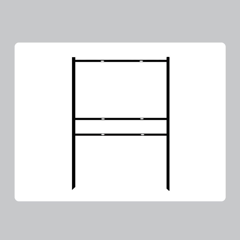 Double Sided H-Frame - Light Weight - .75&quot; Angle Iron- 18&quot; x 24&quot;