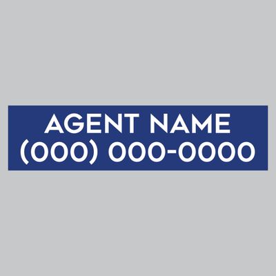 6&quot; x 24&quot; 2-sided Agent sign rider