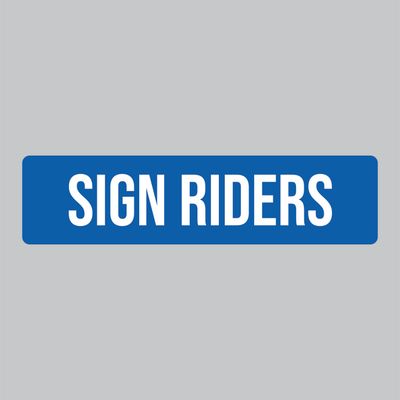 6&quot; x 24&quot; 2-sided Sign Rider