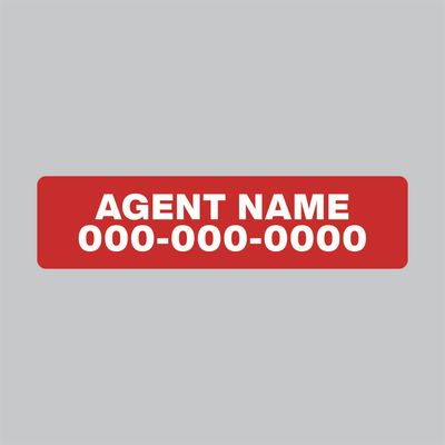 6&quot; x 24&quot; 2-sided Agent sign rider
