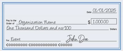 15in x 36in LARGE CHECK