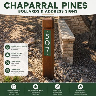 CHAPARRAL PINES - BOLLARDS &amp; ADDRESS SIGNS