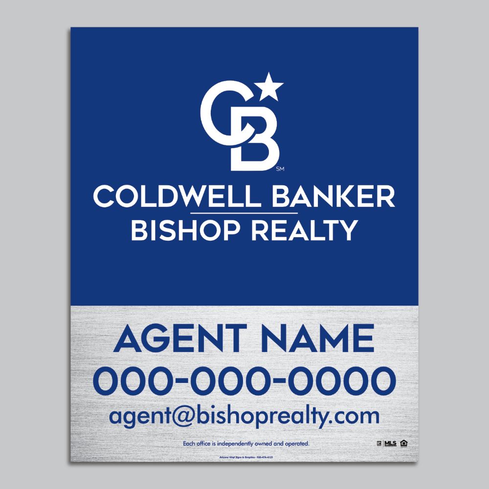 24"x30" Double Sided AGENT SIGN - NO Photo