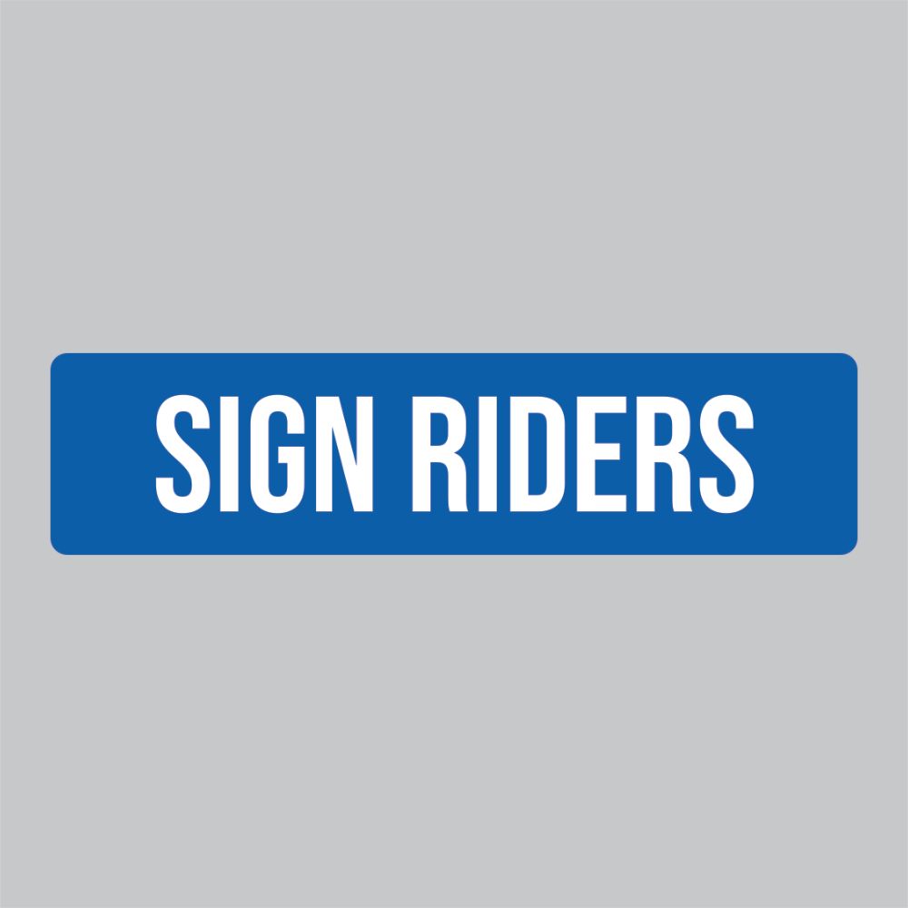 REPRINT - 6" x 24" 2-sided 3mm ACM Sign Rider