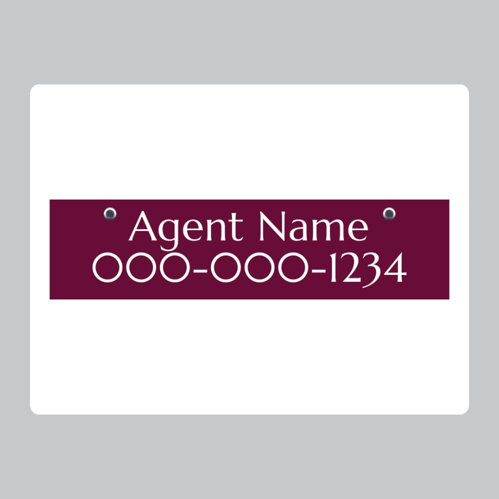 6" x 24" 2-sided Agent sign rider