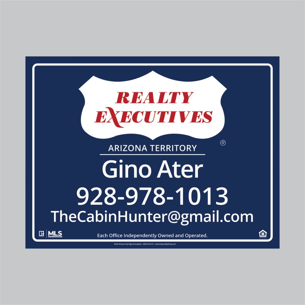 GINO ATER - REPRINT - 18"X24" - 2-sided 3mm ACM AGENT SIGN