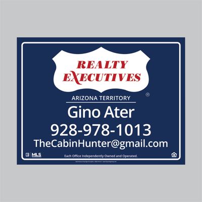 GINO ATER - REPRINT - 18"X24" - 2-sided 3mm ACM AGENT SIGN