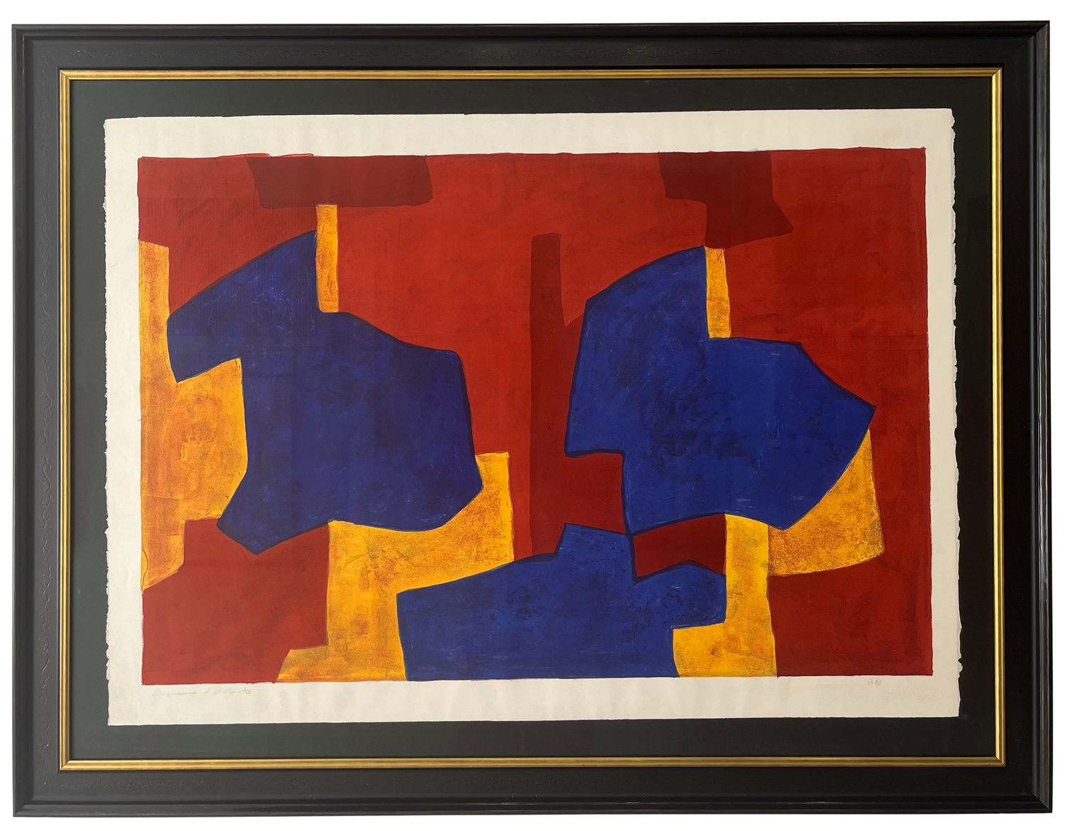 Serge Poliakoff - Composition jaune, bleue et rouge