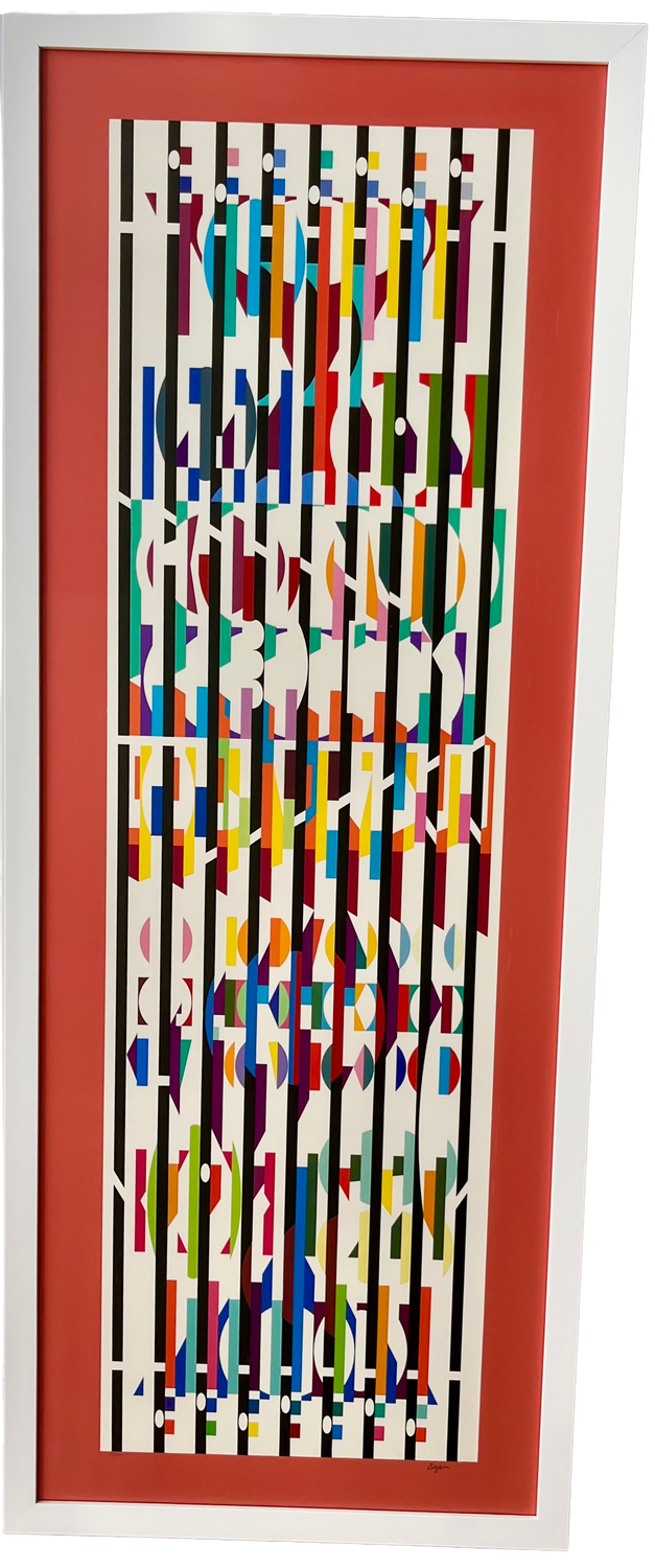 Yaacov Agam - Composition géométrique Ménorah 1990