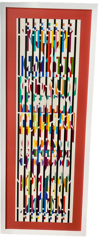 Yaacov Agam - Composition géométrique Ménorah 1990