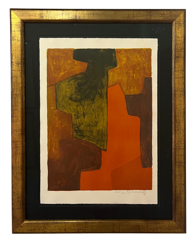 Serge Poliakoff - Composition orange et verte 1964