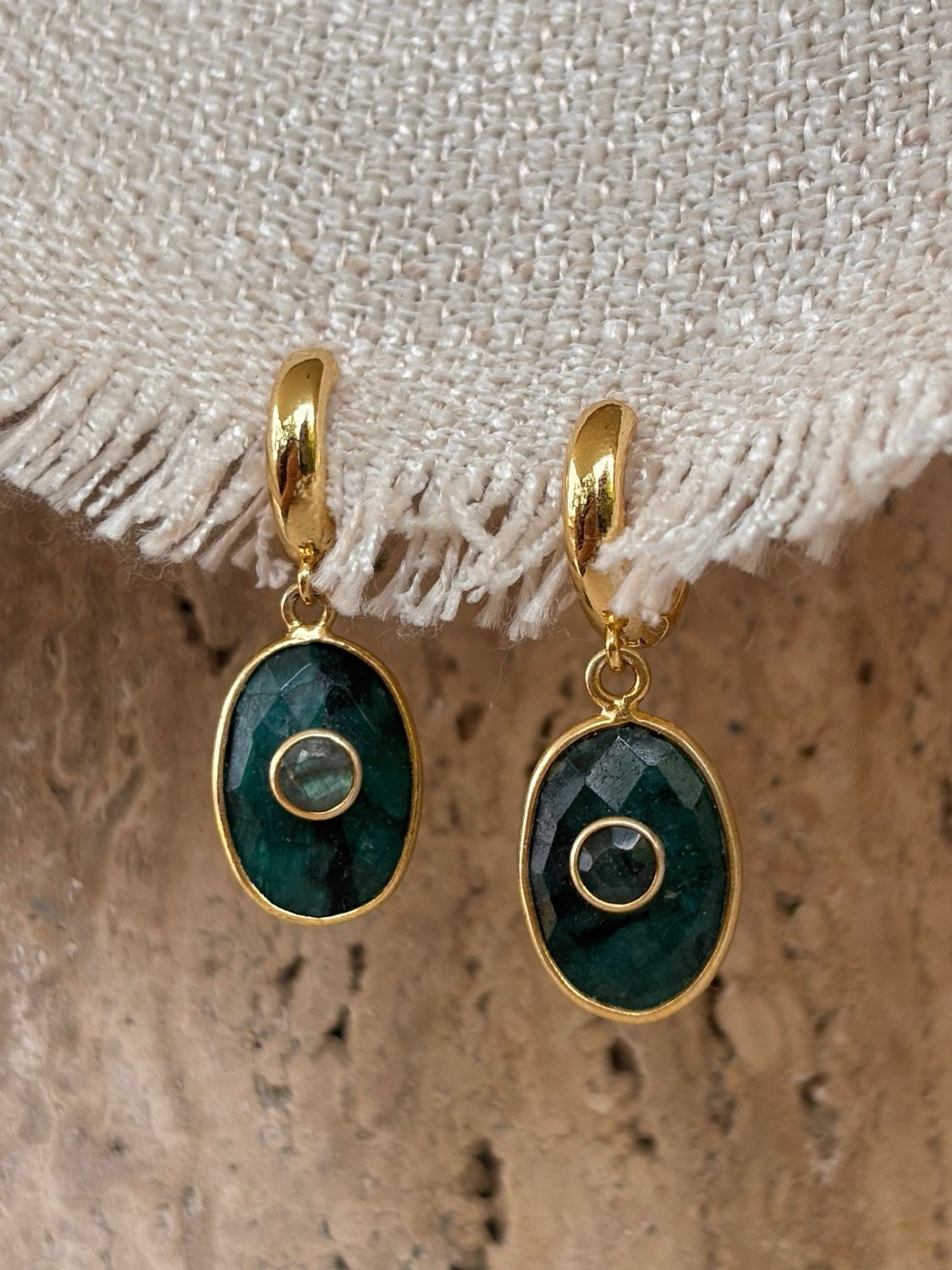 Green Quartz Earrings