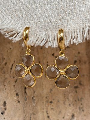 Smokey Clover Earrings