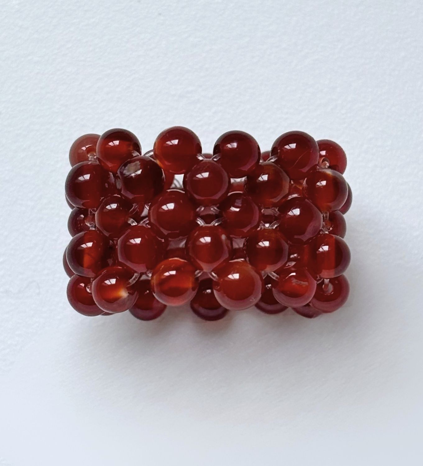 Beaded Ring Cornelian