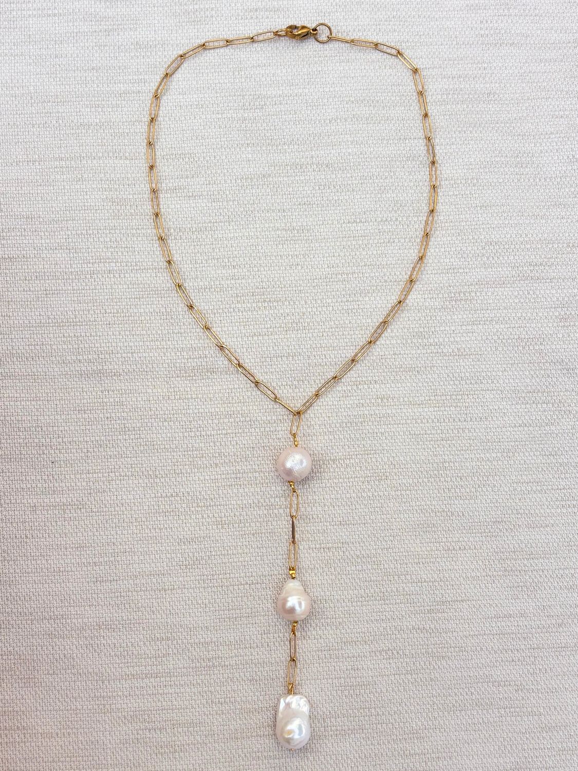 Pearl Tie Necklace