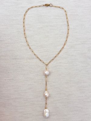 Pearl Tie Necklace