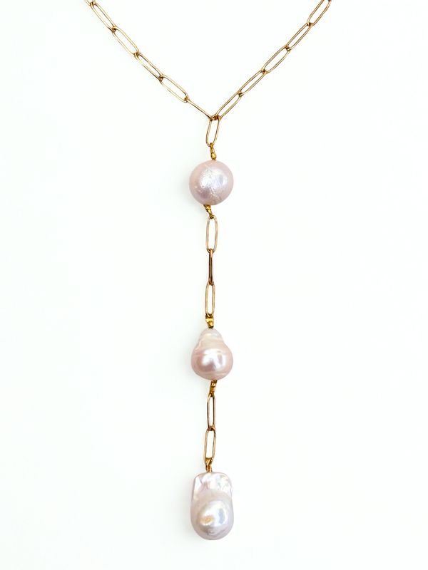 Pearl Tie Necklace