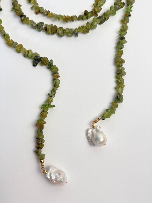 Green Chips Necklace