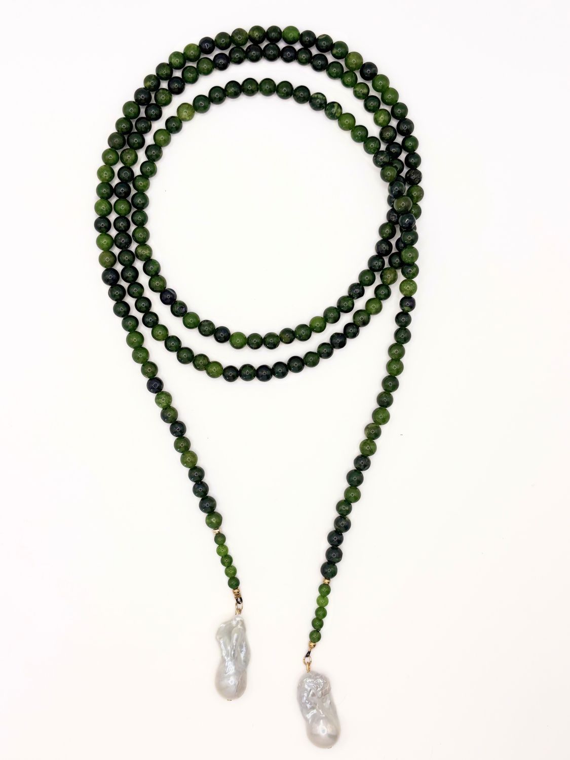 Salvia Necklace in Green Agate