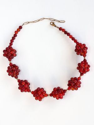 Dots Necklace in Carnelian