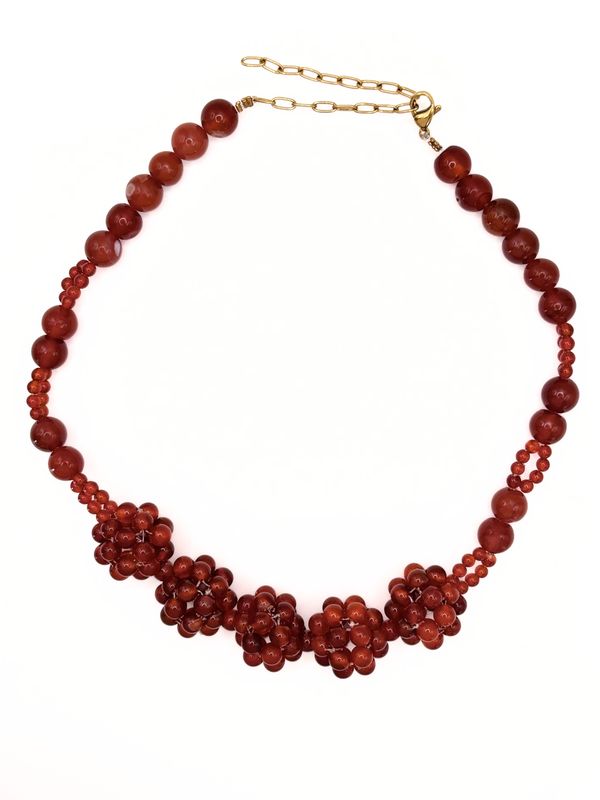 Dots Necklace in Carnelian