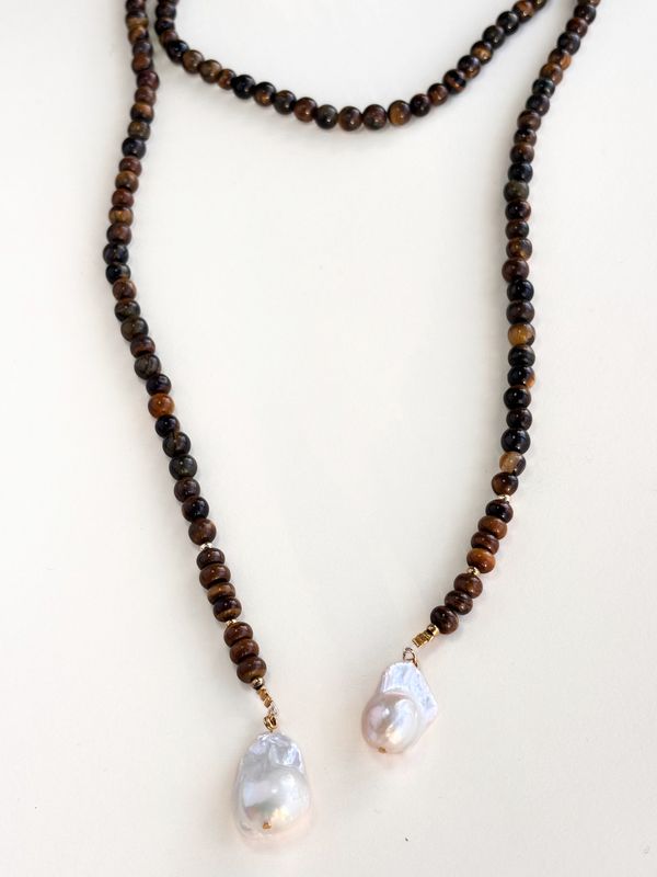 Salvia Necklace in Tiger Eye