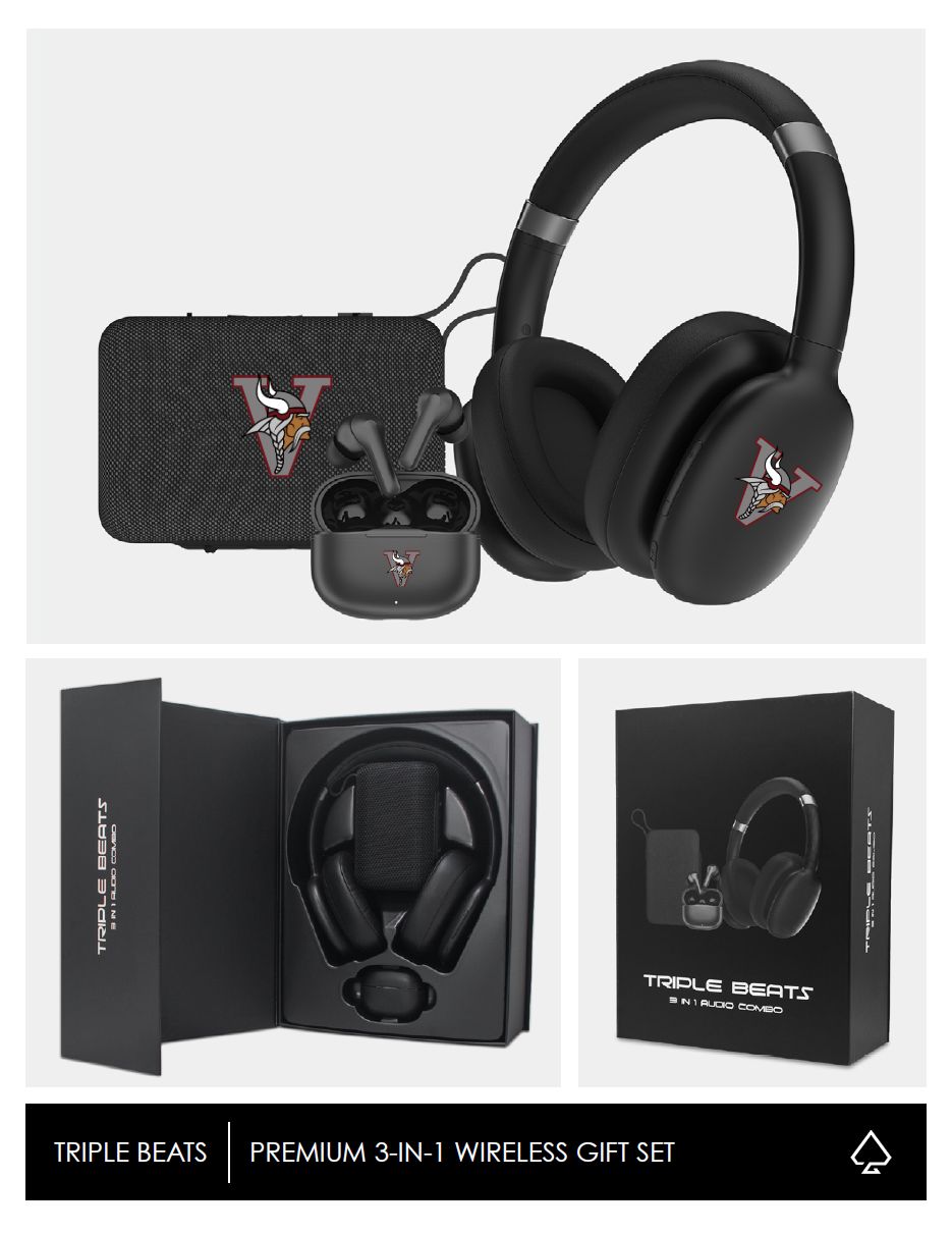 Raines Vikings Digital Print Triple Beats Premium Gift Set