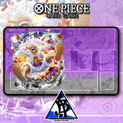 Awakened Chaos – Gear 5 Luffy Purple-Black Premium Playmat