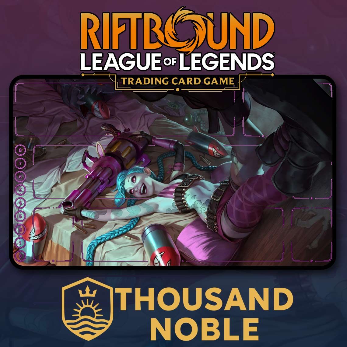 Jinx Playmat – Riftbound League of Legends TCG Mat