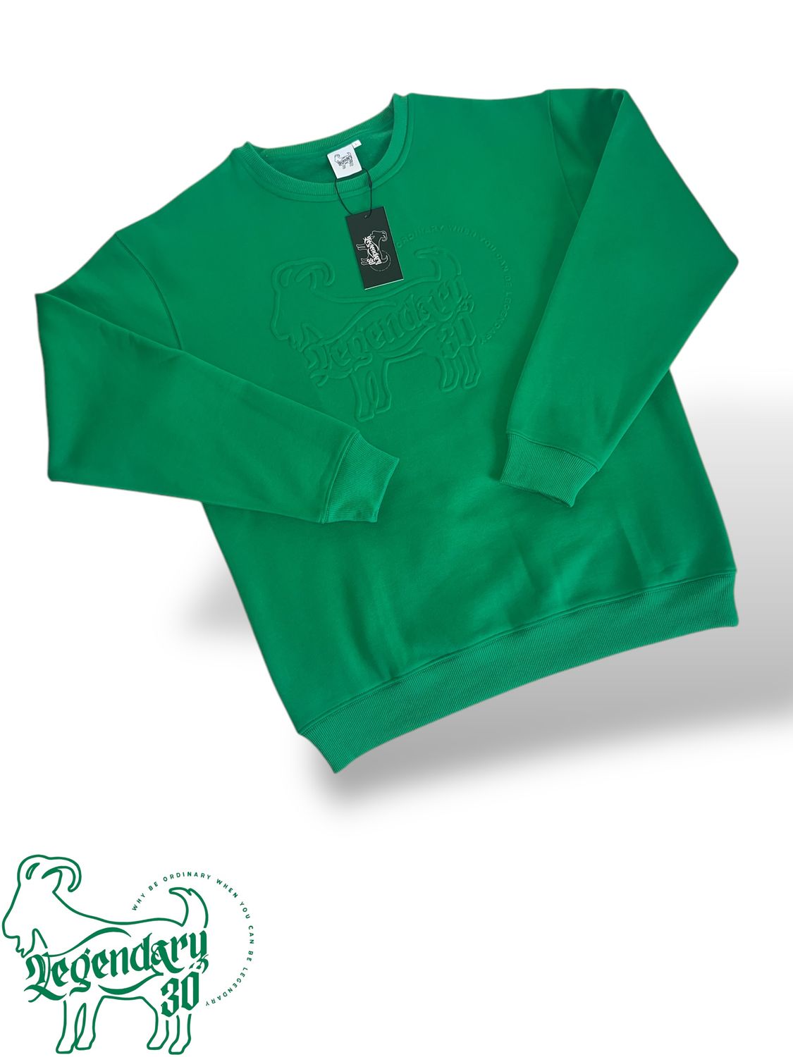 GREEN 3D EMBOSSED LEGENDARY SWEATSHIRT