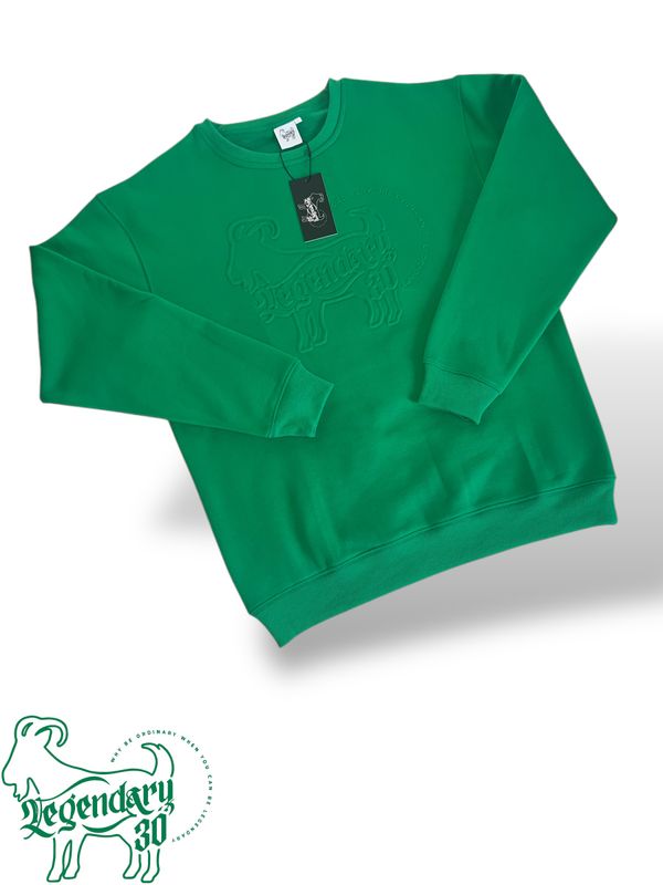 GREEN 3D EMBOSSED LEGENDARY SWEATSHIRT