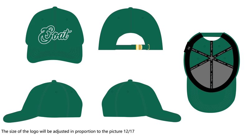 3D GOAT DAD HAT GREEN