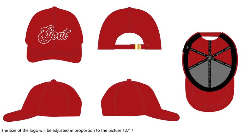 3D GOAT DAD HAT RED