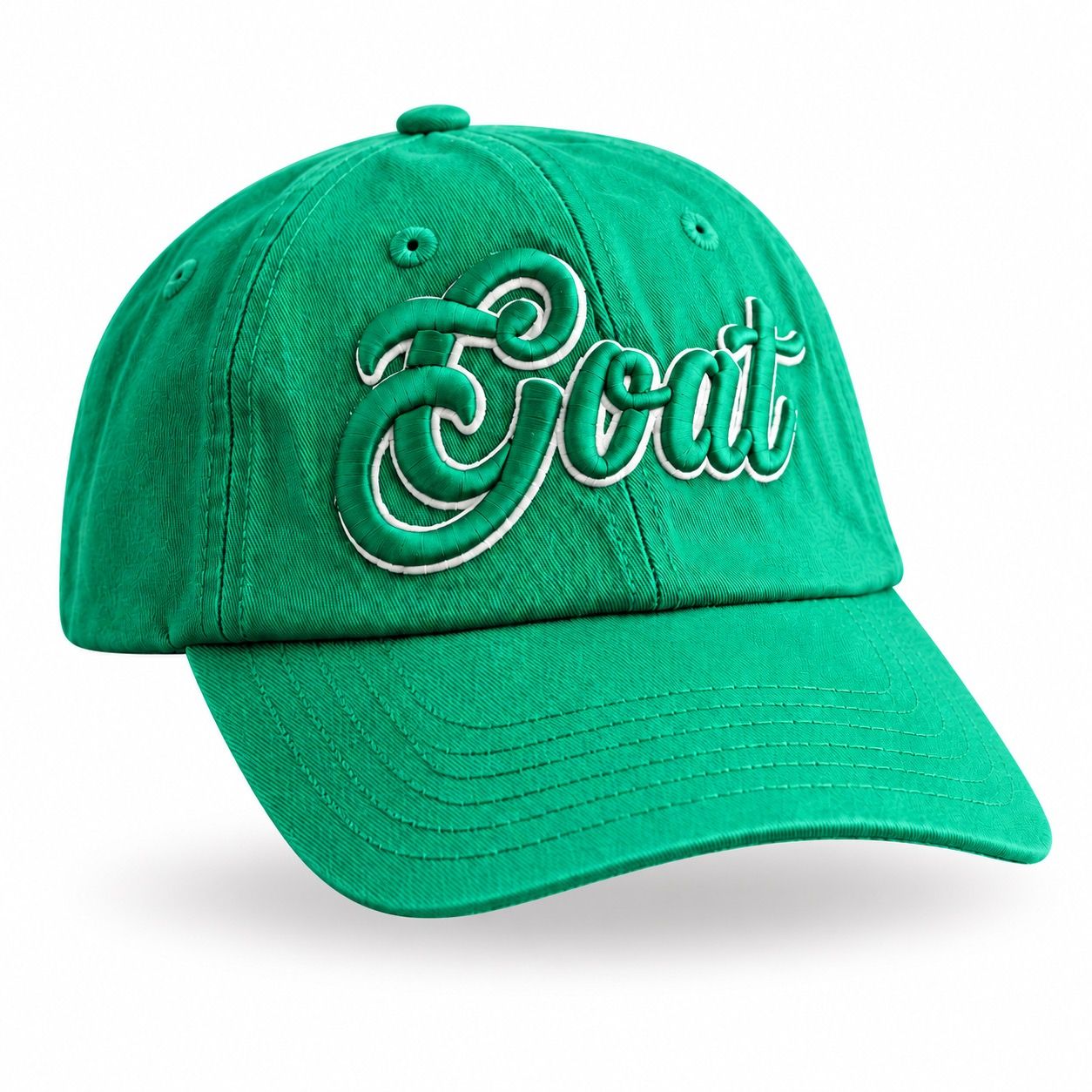 3D GOAT DAD HAT GREEN