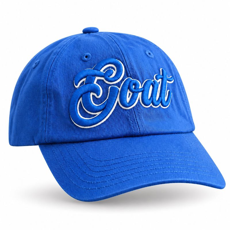 3D GOAT DAD HAT BLUE